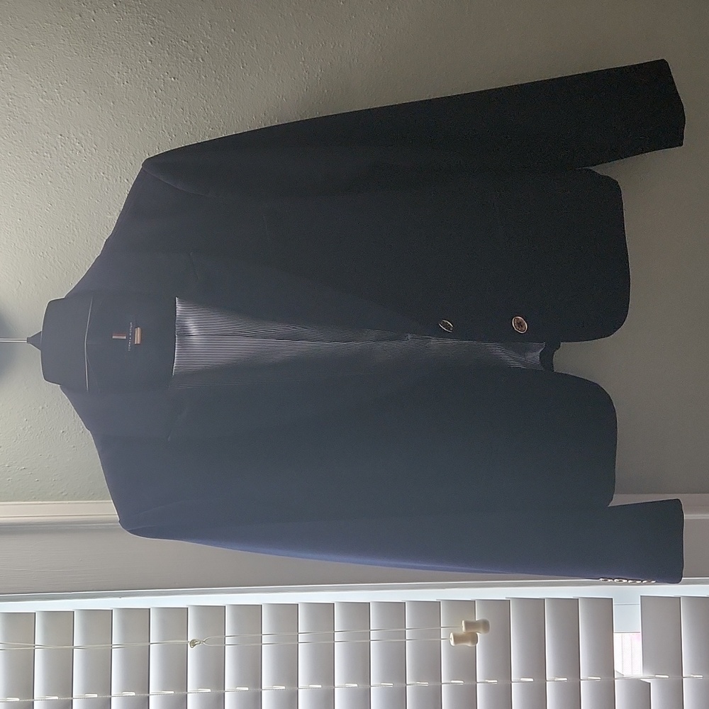 Tommy Hilfiger Navy blazer plus a  navy, red, white floral shell top